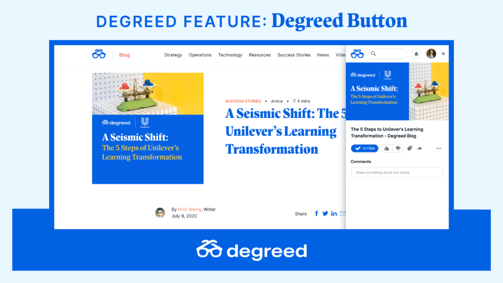 Degreed Feature degreed Button