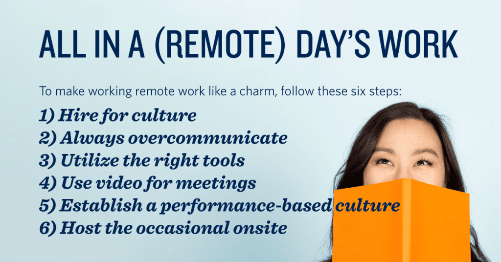 All in a day of remote work