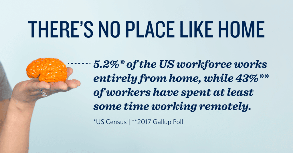 5.2% of the US workforce works entirely from home